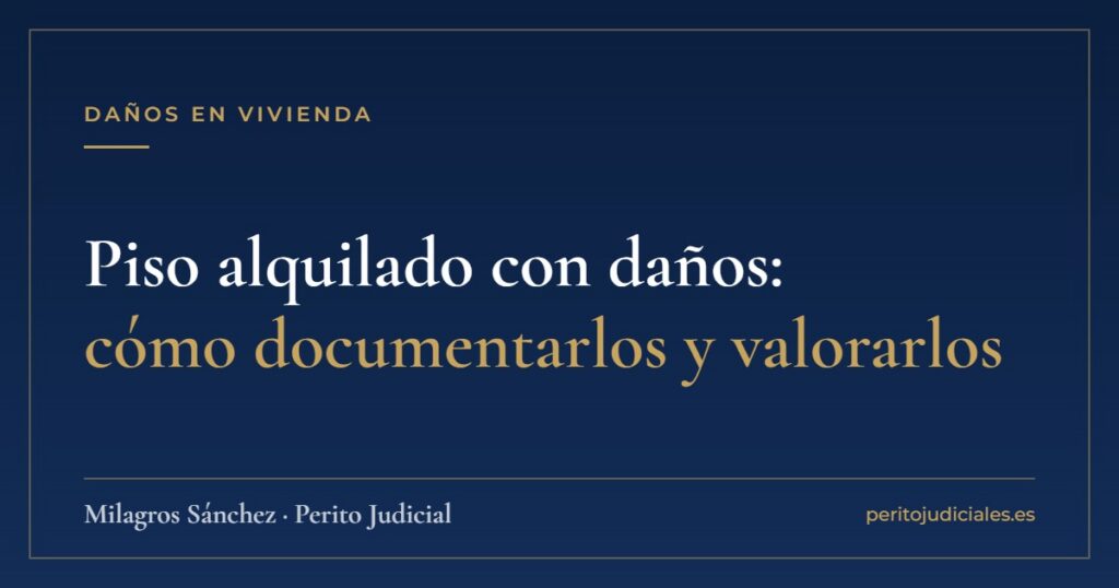 Piso alquilado con daños: cómo documentarlos y valorarlos